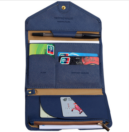 Multifunctional Travel Bag Passport Cover Foldable Credit Card Holder Money Wallet ID Documents Flight Bit License Purse Bag