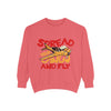 Unisex Garment-Dyed Sweatshirt - Spread Your Wings and Fly, Cozy Casual Wear, Perfect for Aviation Lovers, Gift Idea for Pilots, [...]
