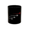 Aviation Jet Mug — Red Leader Flight Trail Coffee Cup (11/15oz)