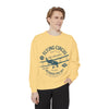 Flying Circus Adventure Sweatshirt, Unisex Garment-Dyed Pullover, Vintage Airplane Gift, Cozy Fall Apparel, Aviation Enthusiast Top