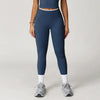 Nude-Feel Yoga Pants High-Waist Contrasting Color Quick-Dry Trousers