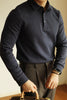 High-end Air Layer Cotton Long-sleeved Polo Shirt