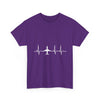 Plane Heartbeat T-Shirt — Pilot Aviation Flight Crew Tee