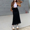 Versatile Tummy-Control Outerwear Pear-Shaped Denim Skirt