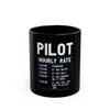 Pilot Hourly Rate Coffee Mug — Funny Gift for Pilots & Aviation Enthusiasts