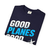 Good Planes Good Vibes T-Shirt — Retro Travel Graphic Tee