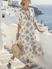 Womens Digital-Print Long Dress