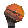 Sunset Scenic Semi-Automatic Foldable Umbrella - Perfect for Travelers
