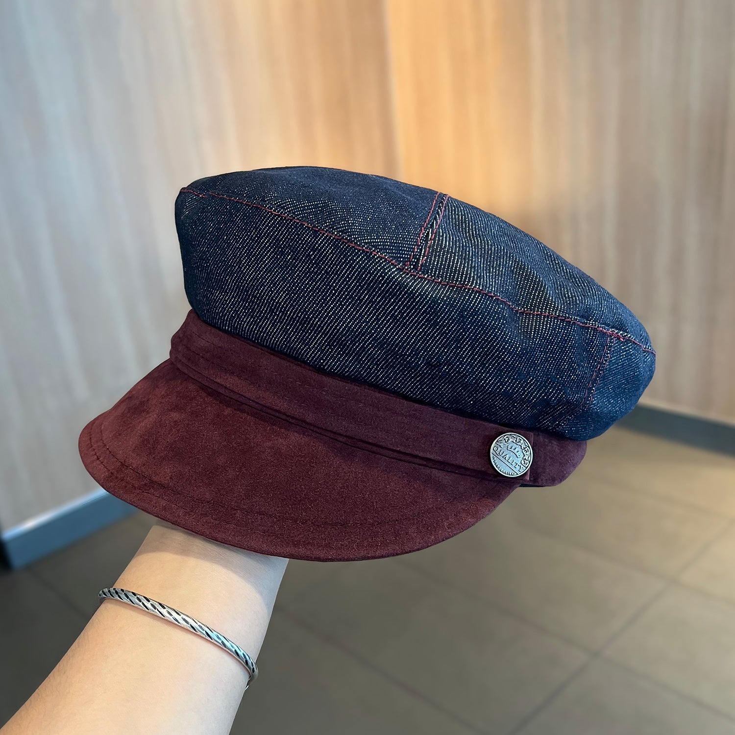 Octagonal Hat British Retro Octagonal Hat Fashionable Elegant Face-looking Newsboy ...