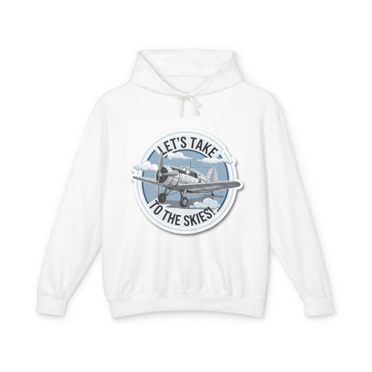 Sky-Themed Unisex Lightweight Hooded Sweatshirt - 