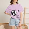 Travel Couple T-Shirt — "Different Places, Same Soul" Globe & Plane Tee