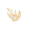 Women's Pin Sailboat Micro Gold Inlaid Shell Pearls