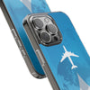 Stylish Clear Phone Case with Airplane Design, Travel Accessory, Personalized Gift, Phone Protection, Trendy Phone Cover