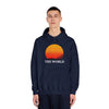 Sunset Vibes Unisex Hooded Sweatshirt - 'THE WORLD' Design