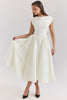 Backless Crew-neck Sleeveless Tank Dress Womens Midi Dress