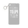Pilot Keychain Charm — 'PILOT 100% Organic' Aviation Gift Keyring