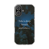 Clear Phone Cases with Inspirational Quote | Transparent Phone Cover | Take a Deep Breath and Relax | Nature Vibe | Gift Idea | Phone [...]