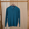 Retro Slim-Fit Polo Shirt Warm Wool Top For Fall And Winter