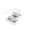 Luggage Tag — "Aviation is fine as a sport, but as an instrument of war it is worthless" Vintage Plane Travel ID Tag