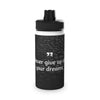 Inspirational Stainless Steel Water Bottle, Motivational Quotes, Sports Bottle, Gym Hydro Flask, Gift for Athletes, Hiking Gear