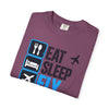 Eat Sleep Fly Repeat T-Shirt — Pilot & Aviation Travel Tee