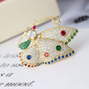 Color Butterfly Zircon Brooch