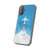 Stylish Clear Phone Case with Airplane Design, Travel Accessory, Personalized Gift, Phone Protection, Trendy Phone Cover