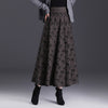 High Waist A- Line Large Hem Midi Dress