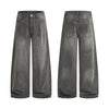 Mens Simple Basic Washed Gray Denim Jeans For FallWinter