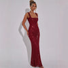 Fitted Off The Shoulder Sequin And Rhinestone Bodycon Dress