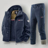 Men's Loose Casual Hooded And Velvet Printed Jacket