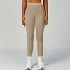 Nude-Feel Yoga Pants High-Waist Contrasting Color Quick-Dry Trousers