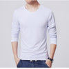 2023 MRMT Brand New Men's T-Shirts Long Sleeve Slim Men T-Shirt Young Man Pure Color Tops Tees Shirt O-Neck For Male Boys Tshirt