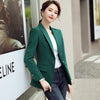 HIGH QUALITY Fashion 2020 Design Blazer Jacket Women's Green Black Blue Solid Tops For Office Lady Wear Size S-4XL