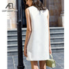 AEL white tank dress women summer mini dress loose 2020 fashion Sleeveless Casual dresses wrap simple dress mini