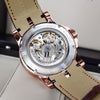 OBLVLO Luxury Transparent Hollow Men Skeleton Automatic Watches Sport Mechanical Double Flywheel Calfskin Leather Sapphire RM-E