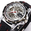 Famous Brand New Fashion Mechanical watches Skeleton Watches Rubber Strap Men Automatic Mechanical Wrist Watch Relogio Masculino
