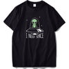 I Need Space Alien Tshirt UFO Cartoon Original Design Short Sleeved High Quality 100% Cotton T-shirt EU Size
