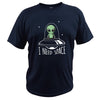I Need Space Alien Tshirt UFO Cartoon Original Design Short Sleeved High Quality 100% Cotton T-shirt EU Size