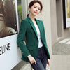 HIGH QUALITY Fashion 2020 Design Blazer Jacket Women's Green Black Blue Solid Tops For Office Lady Wear Size S-4XL