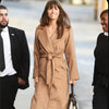 New High Quality Luxury Cashmere Coat Fall Spring Outerwear Female Wool Coat Loose Oversize Women's Trench Coat With Belt
