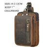 Fashion Quality Leather Small Summer Pouch Hook Design Waist Pack Bag Cigarette Case 6" Phone Pouch Waist Belt Bag 1609