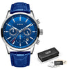 Multifunction Mens Watches LIGE Top Brand Luxury Casual Quartz Watch Men Sport Waterproof Clock Silver Watches Relogio Masculino
