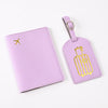 Pu Leather Bronzing Design Passport Holder Luggage Tag Suit Passport Case