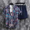 Men's Micro-elastic Lightweight Flower Shirt Suit