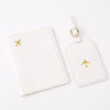 Pu Leather Bronzing Design Passport Holder Luggage Tag Suit Passport Case