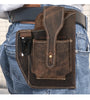 Fashion Quality Leather Small Summer Pouch Hook Design Waist Pack Bag Cigarette Case 6" Phone Pouch Waist Belt Bag 1609