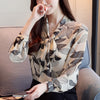 Spring Women Tops and Blouses Elegant Bow Floral Chiffon Blouse Women OL Women Long Sleeve Shirt Harajuku Vintage Blusas 8462