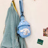 Kawaii Sanrio Crossbody Cinnamoroll Chest Bag Anime Kuromi Messenger Bag My Melody Waist Pack Mobile Phone Bag Purses Women Gift