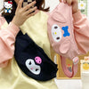 Kawaii Sanrio Crossbody Cinnamoroll Chest Bag Anime Kuromi Messenger Bag My Melody Waist Pack Mobile Phone Bag Purses Women Gift